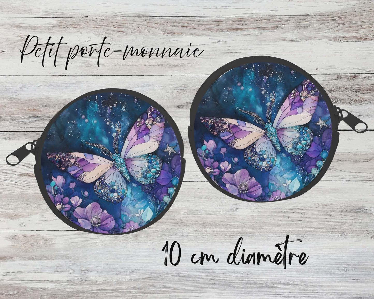 ✨ Petit porte-monnaie sublimé – papillon