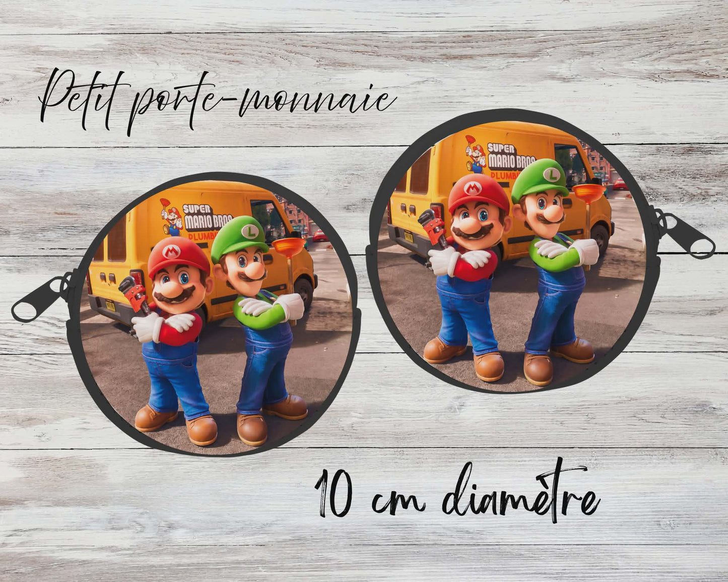✨ Petit porte-monnaie sublimé – personnage jeux vidéo rouge et vert