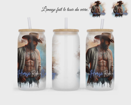 🥤 Verre givré sublimé – cowboy