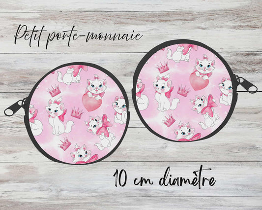 ✨ Petit porte-monnaie sublimé – Chat blanc