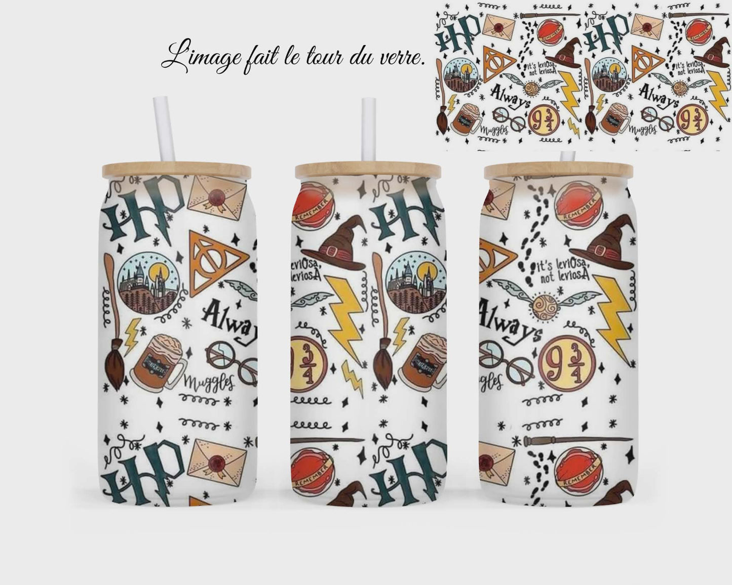 🥤 Verre givré sublimé – maisons magiques