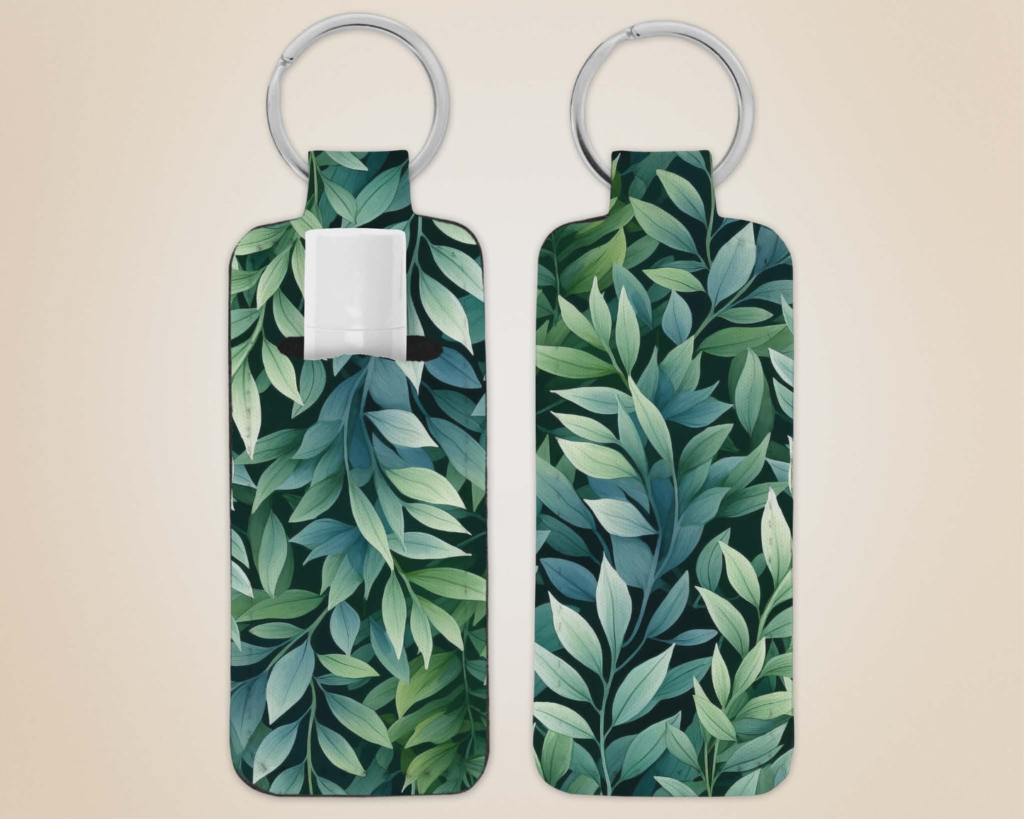 Porte-clé avec pochette - feuillages