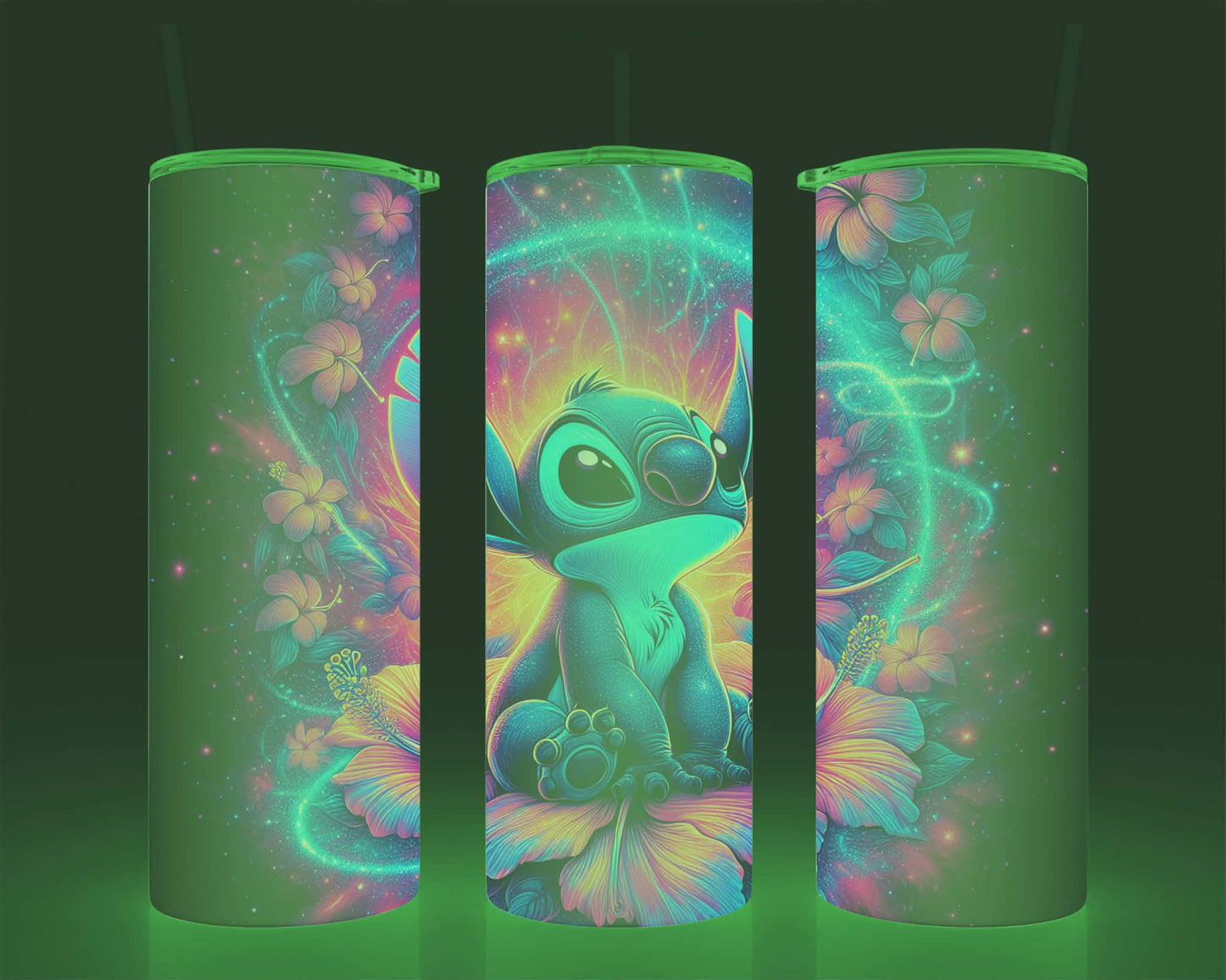 Verre isotherme -  (allume dans le noir) personnage bleu