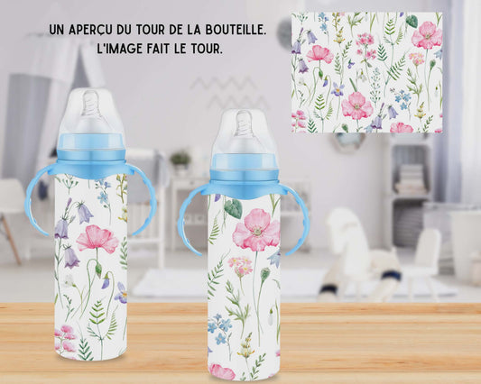 🍼 Biberons sublimé - Fleuris delicat