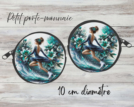 ✨ Petit porte-monnaie sublimé – patinage artistique
