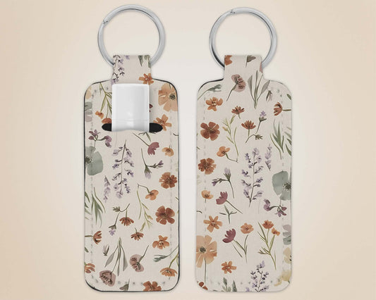 Porte-clé avec pochette - fleuris délicat