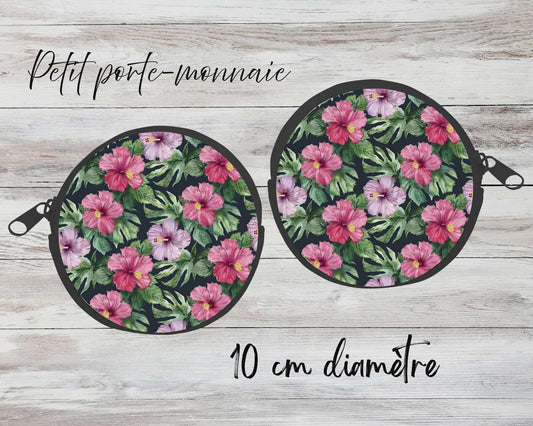 ✨ Petit porte-monnaie sublimé – fleuris rose