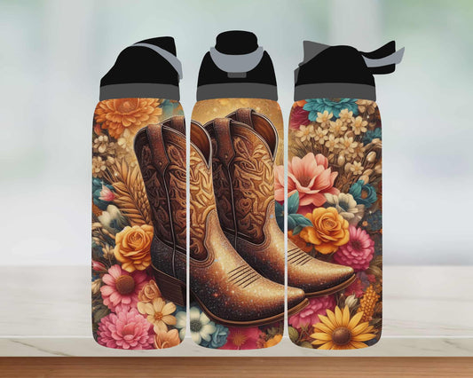 Bouteille style Owala - botte cowgirl