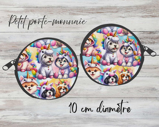 ✨ Petit porte-monnaie sublimé – chien déguisée
