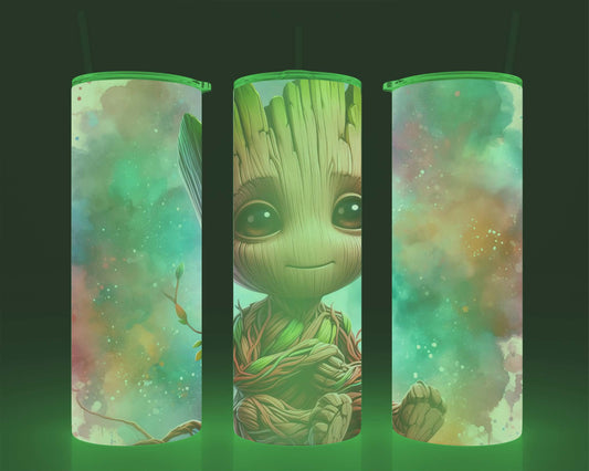 Verre isotherme -  (allume dans le noir) personnage arbre