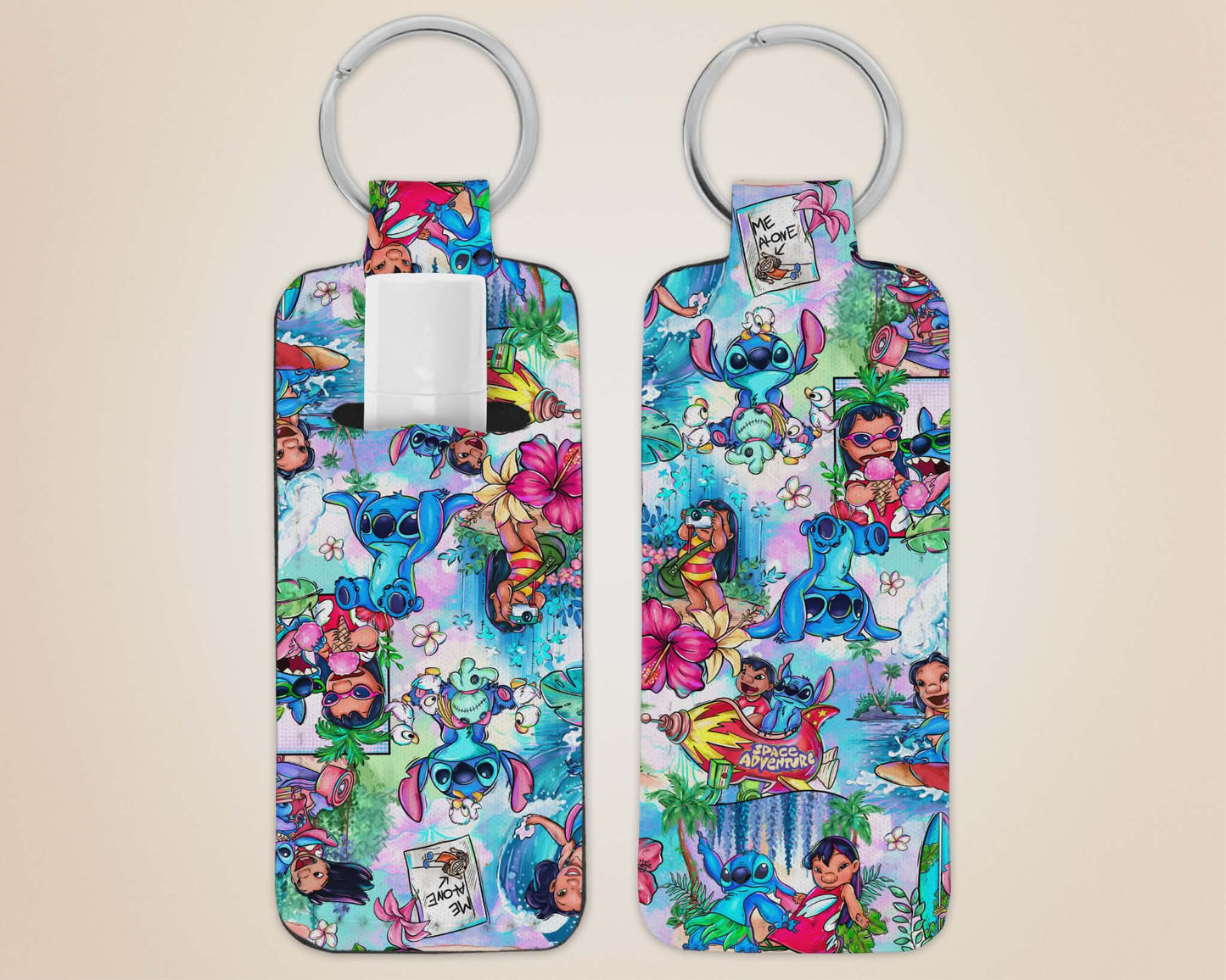 Porte-clé avec pochette - personnage bleu