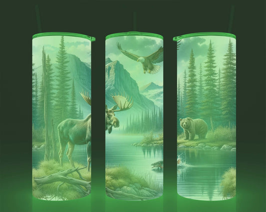 Verre isotherme -  (allume dans le noir) animaux de la nature