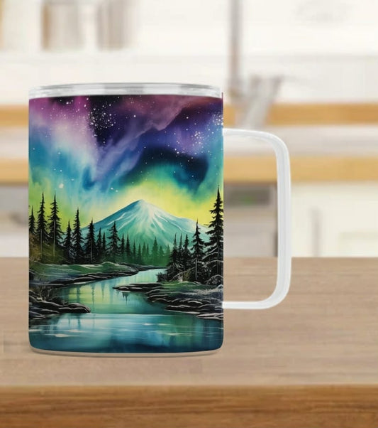 Tasse isotherme - aurore boréale