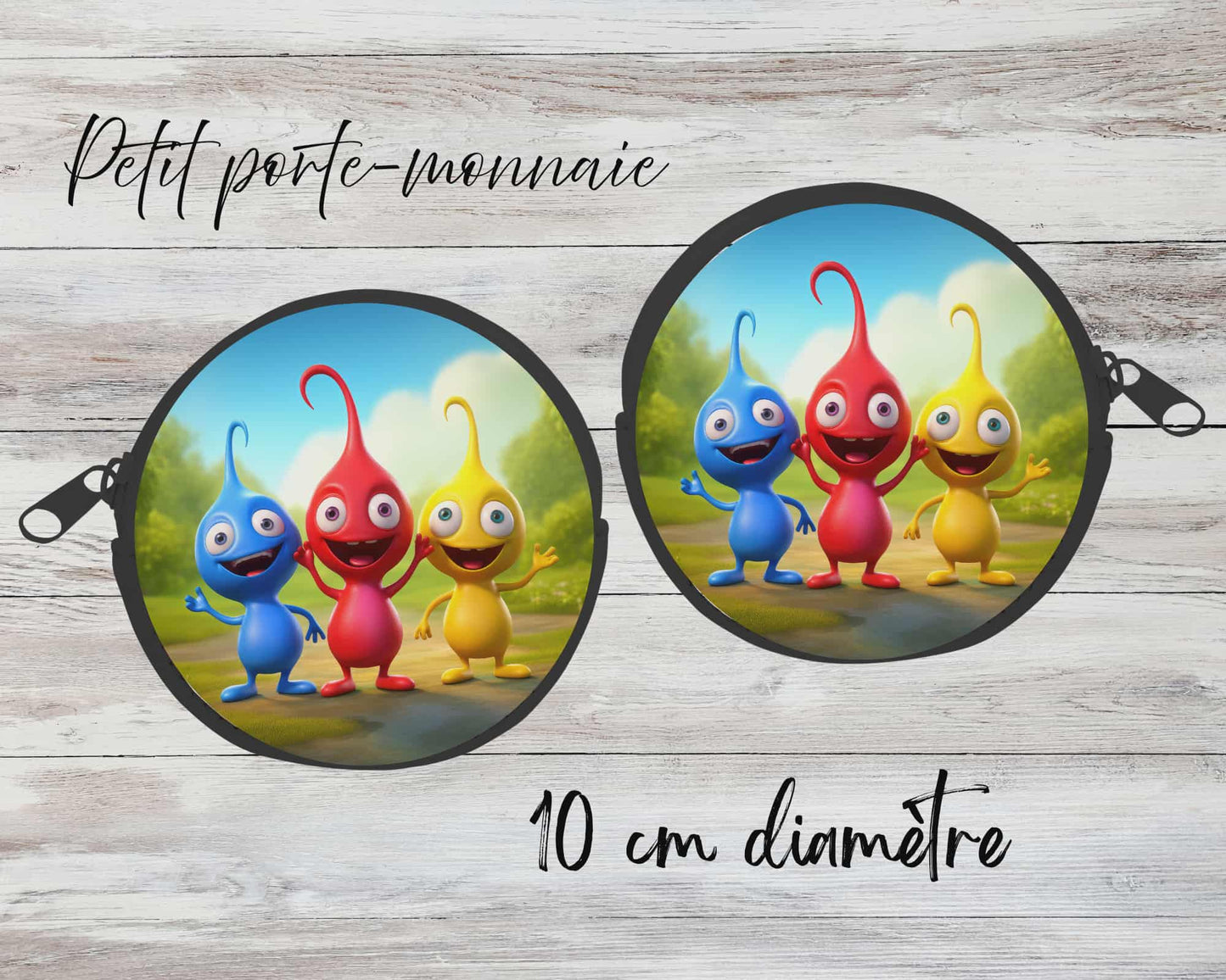 ✨ Petit porte-monnaie sublimé – bonhomme couleur