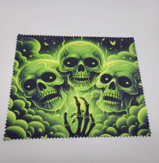 Linge à lunette - Crâne vert