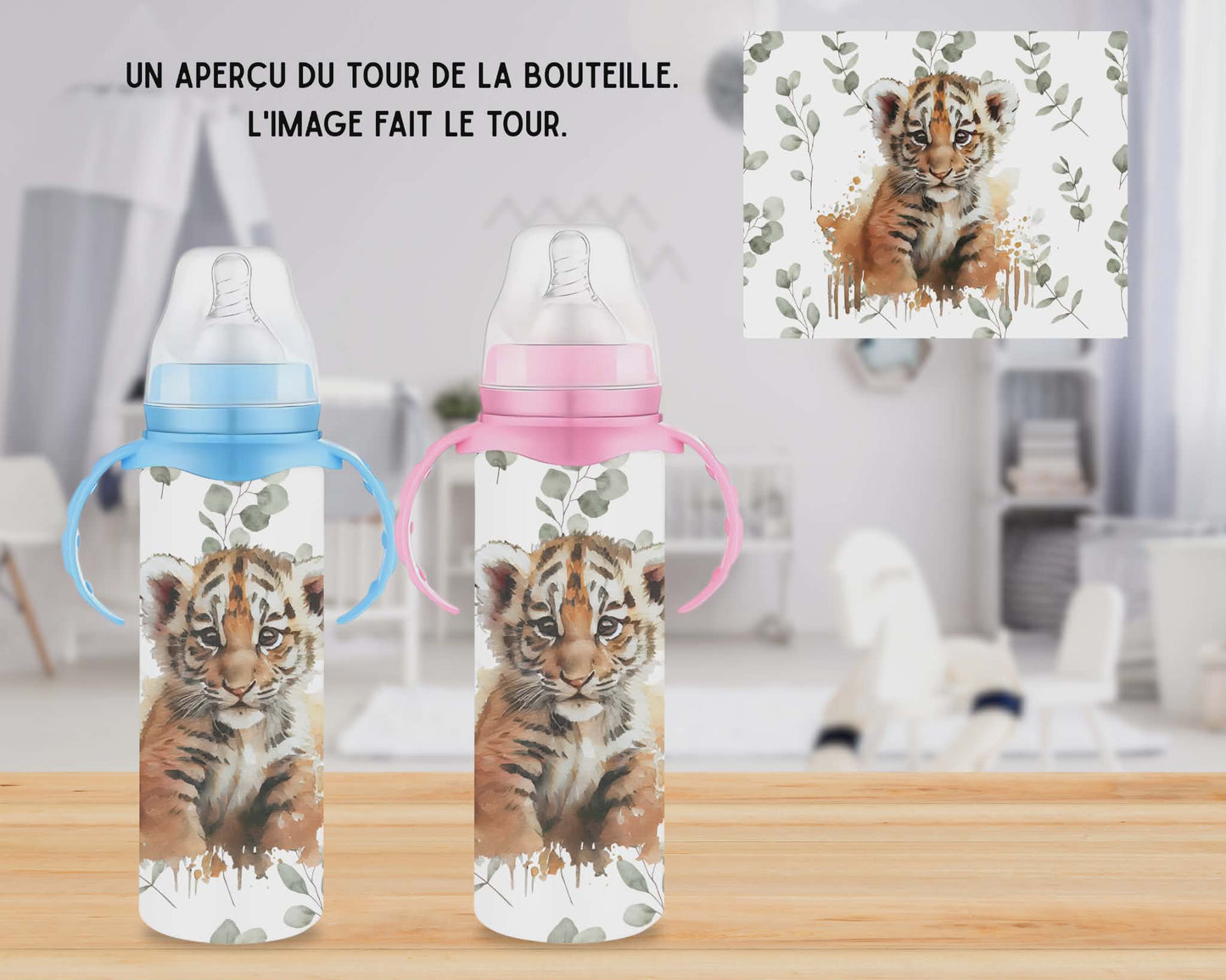 🍼 Biberons sublimé - Tigre