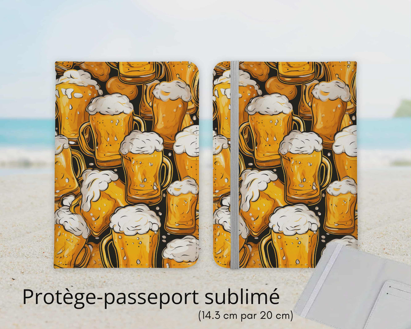 Protège-passeport sublimé - Bière