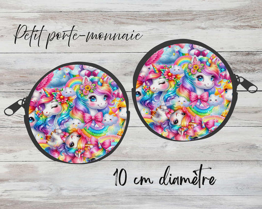✨ Petit porte-monnaie sublimé –licorne 2