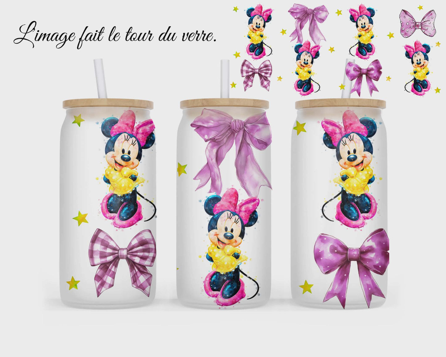 🥤 Verre givré sublimé – souris boucle v.3