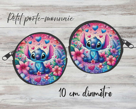 ✨ Petit porte-monnaie sublimé – personnage bleu 3