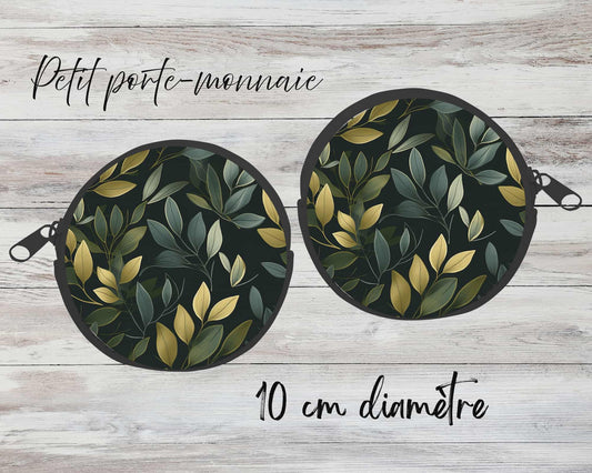 ✨ Petit porte-monnaie sublimé – feuillage 2