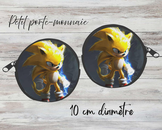 ✨ Petit porte-monnaie sublimé – personnage rapide jaune
