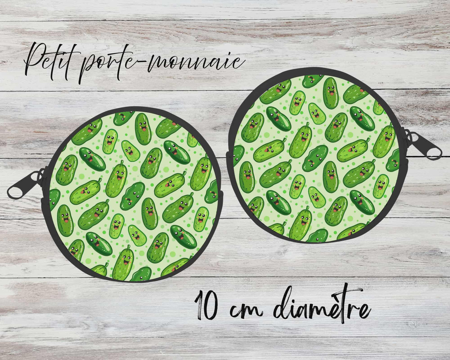 ✨ Petit porte-monnaie sublimé – cornichon