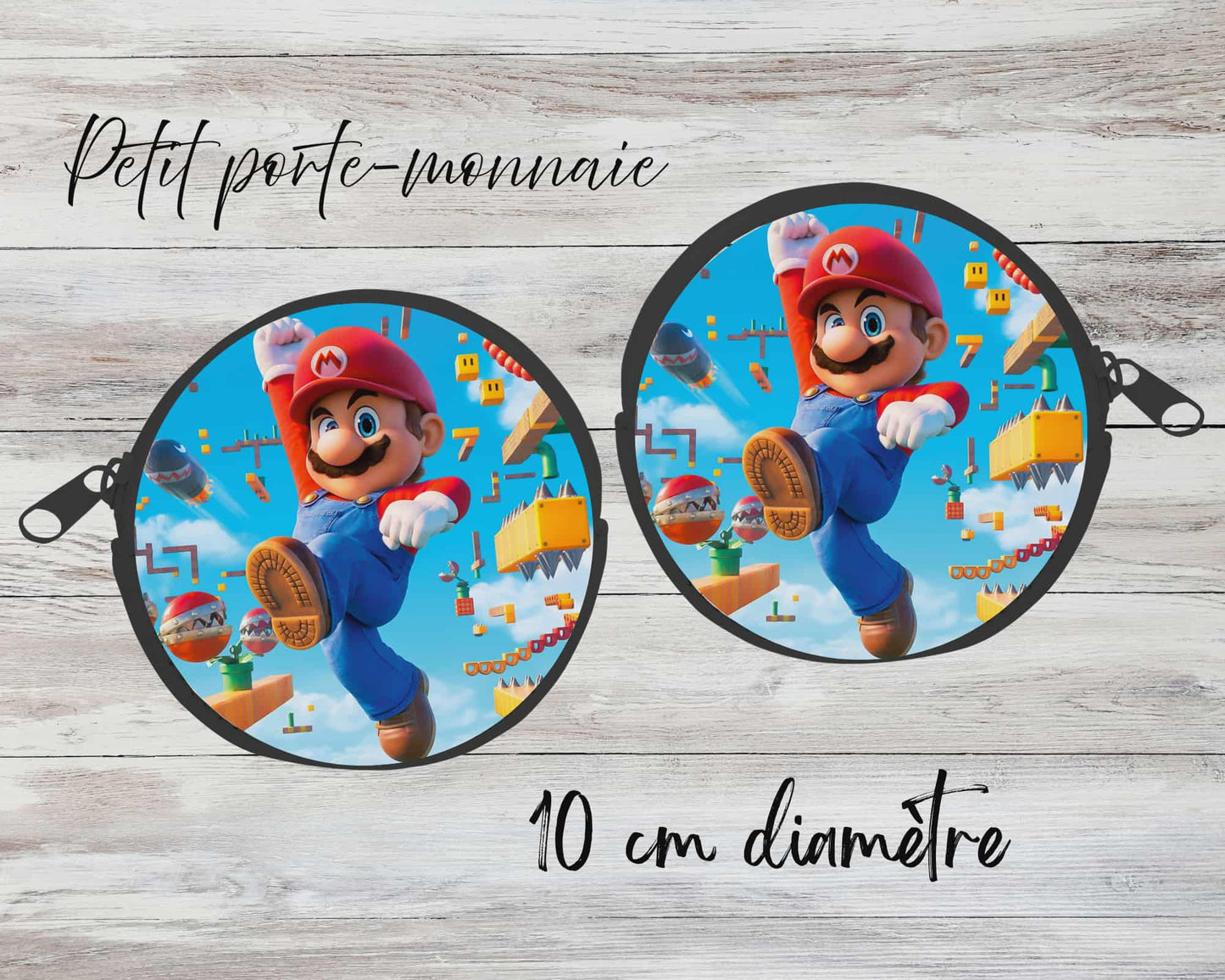 ✨ Petit porte-monnaie sublimé – personnage rouge jeux vidéo