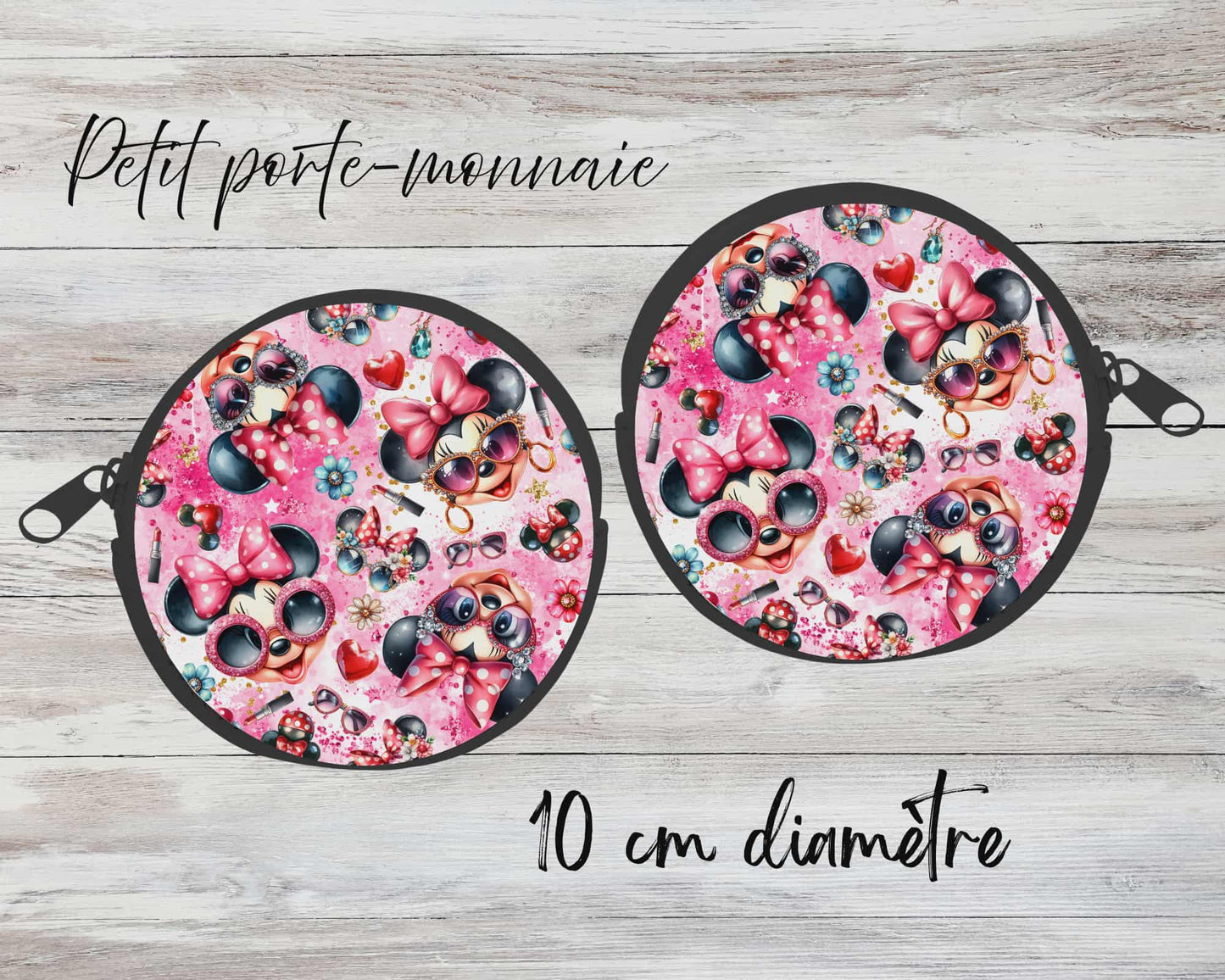 ✨ Petit porte-monnaie sublimé – personnage souris boucle