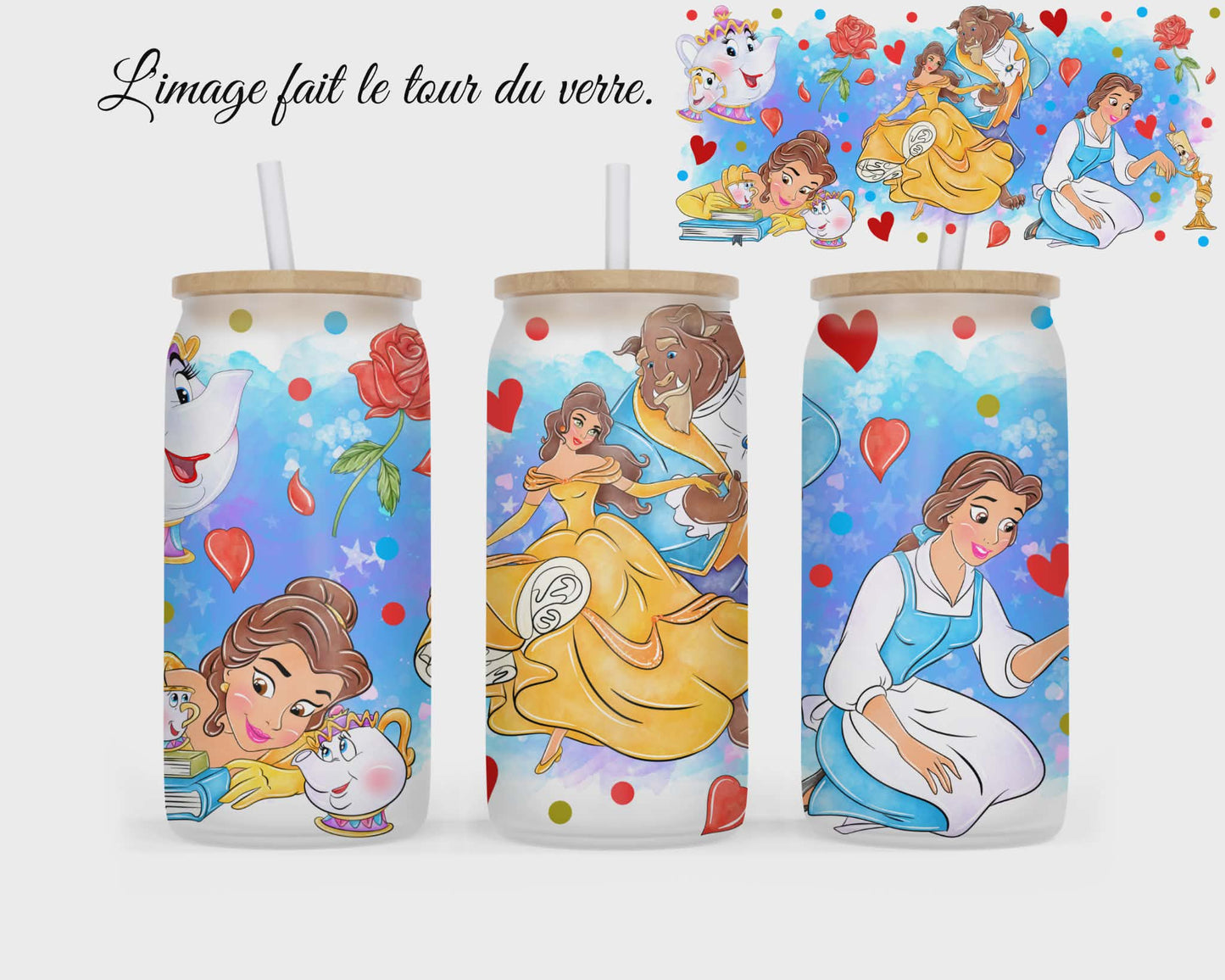 🥤 Verre givré sublimé – princesse