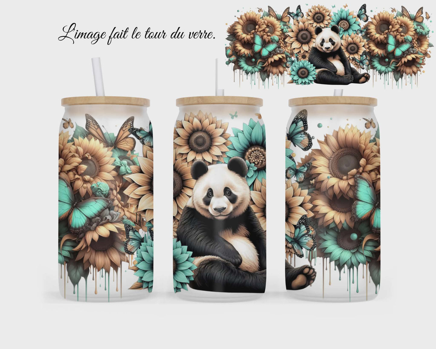 🥤 Verre givré sublimé – panda