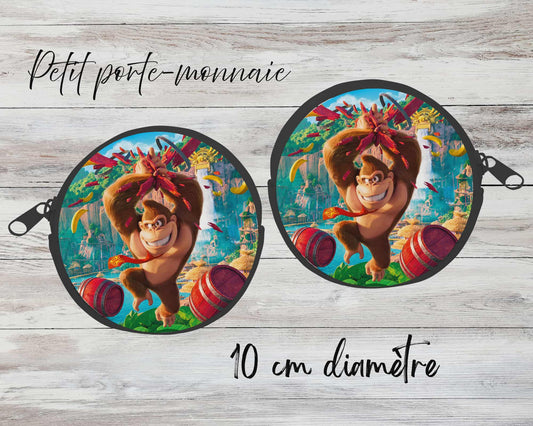✨ Petit porte-monnaie sublimé – gorille jeux