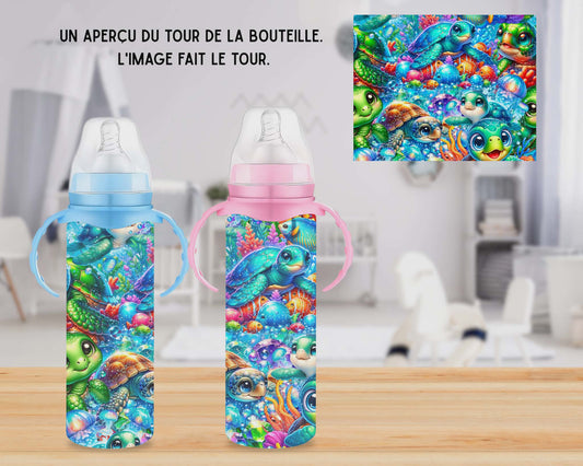 🍼 Biberons sublimé - Tortues