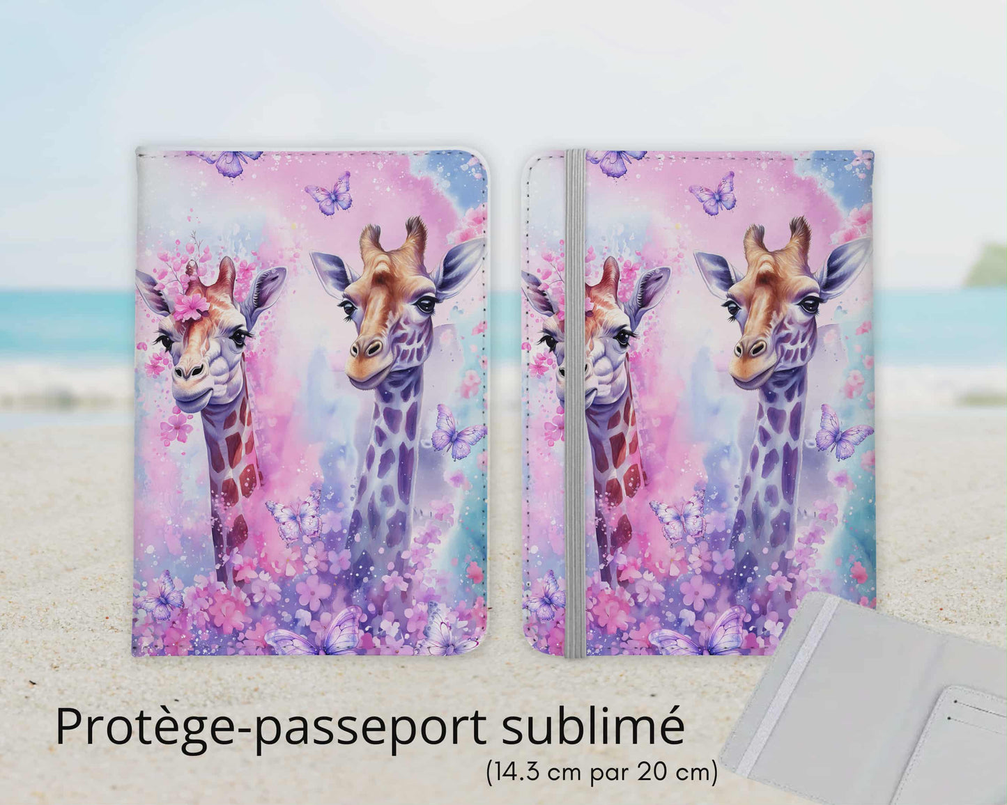 Protège-passeport sublimé - Girafes