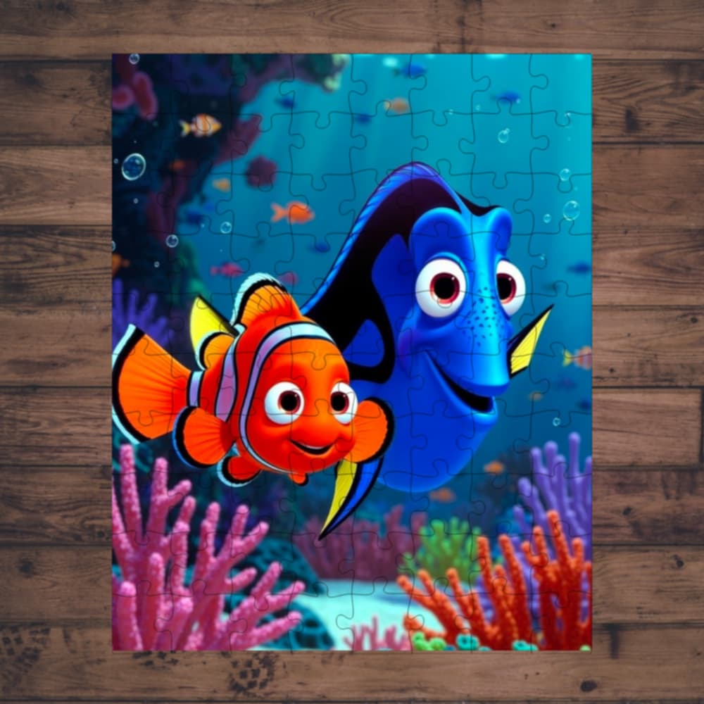🧩 Casse-tête sublimé - poisson clown et amie