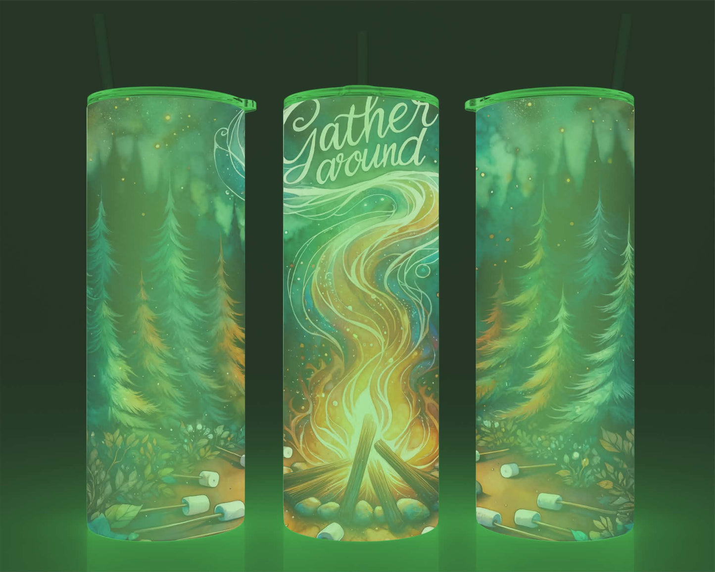 Verre isotherme -  (allume dans le noir) feux de camp