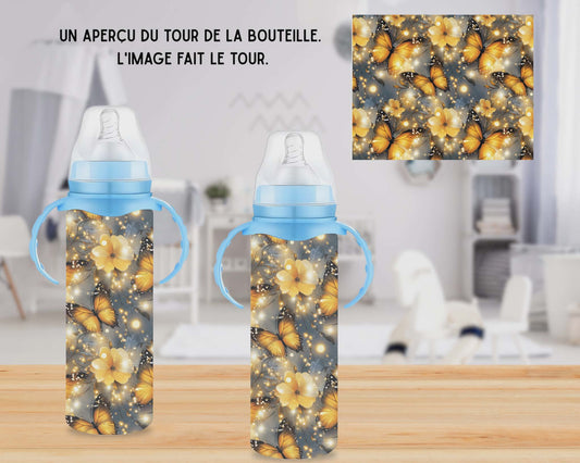 🍼 Biberons sublimé - Papillon jaune