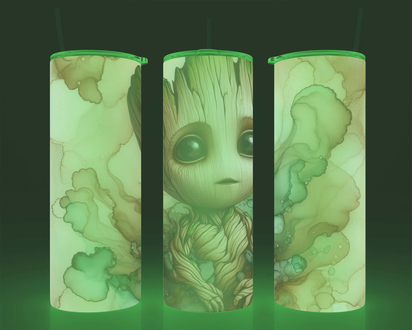 Verre isotherme -  (allume dans le noir) personnage arbre