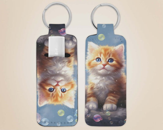 Porte-clé avec pochette - chat