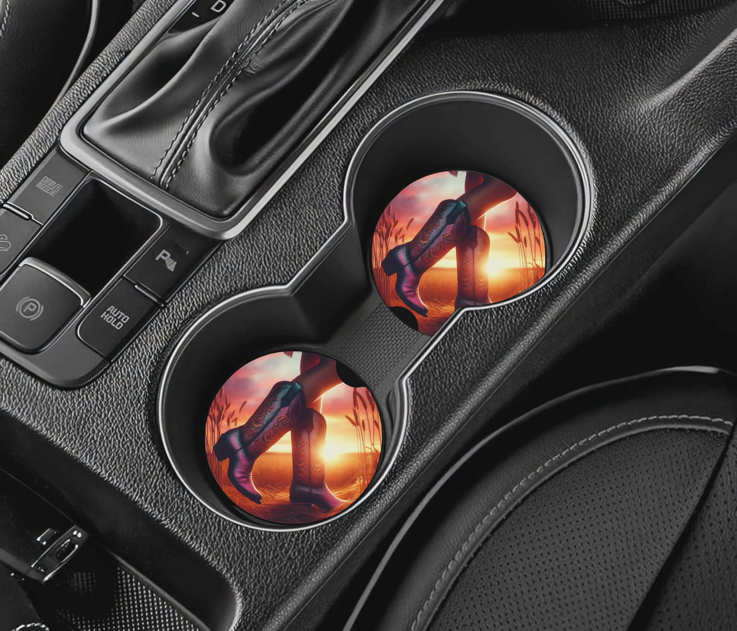 Sous-verre auto - botte cowgirl