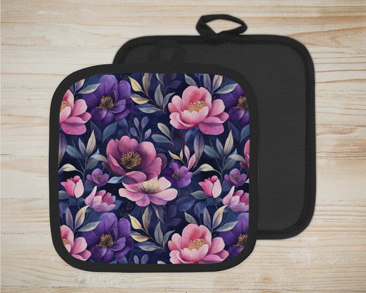 ✨️ Sous-plat sublimé - fleur rose et mauve