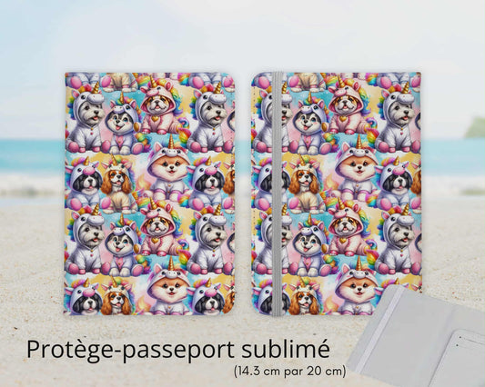 Protège-passeport sublimé - Chiens déguisés