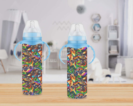 🍼 Biberons sublimé - Dino truck
