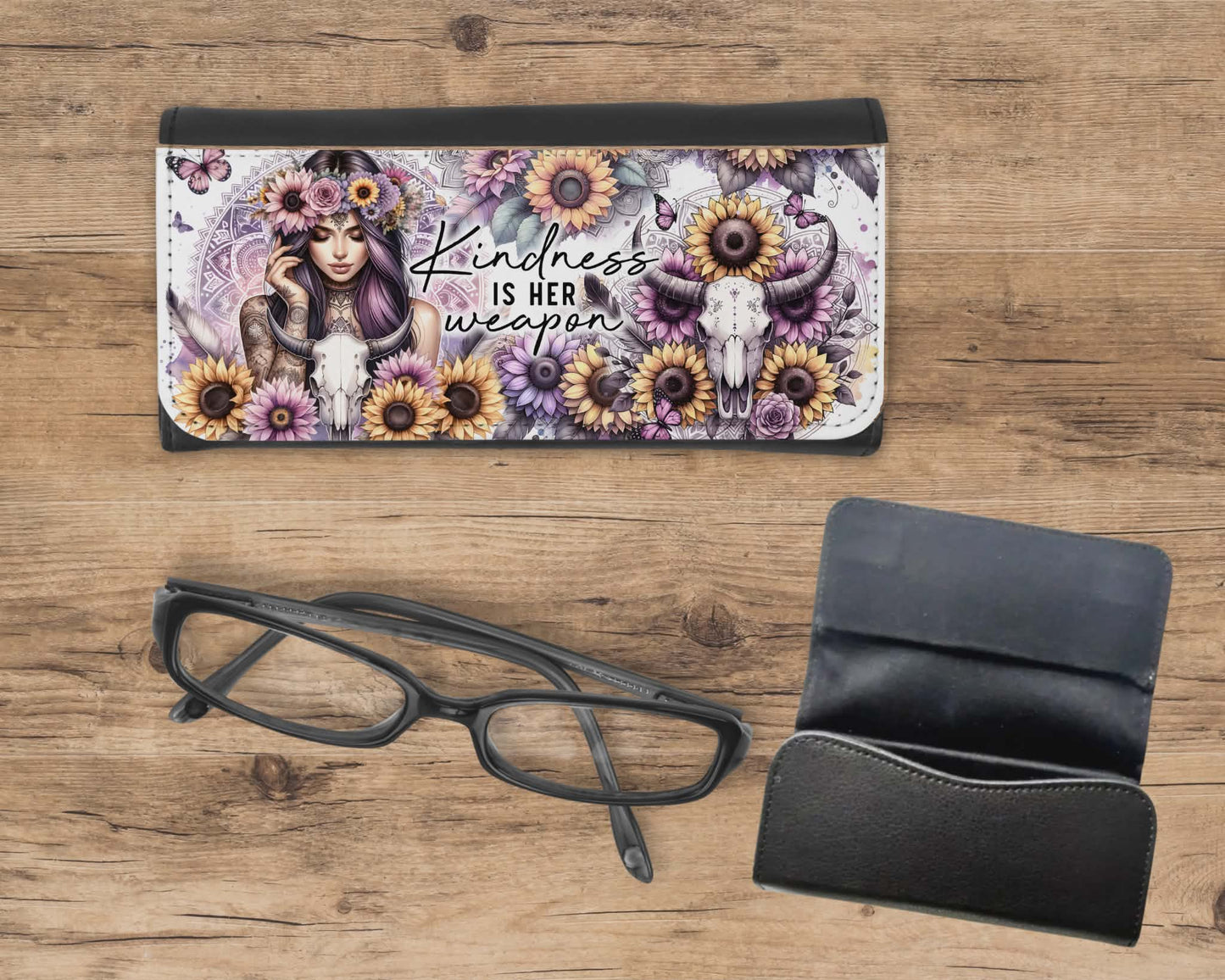 Étui à lunette - Kindness fille fleuris
