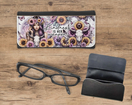 Étui à lunette - Kindness fille fleuris