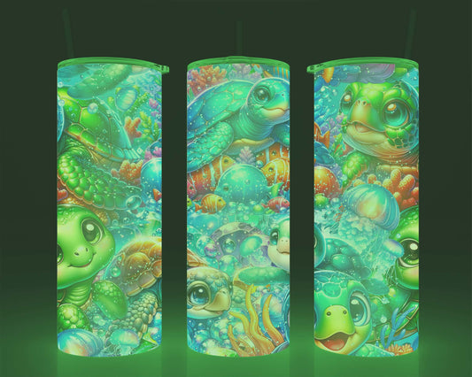 Verre isotherme -  (allume dans le noir) tortue