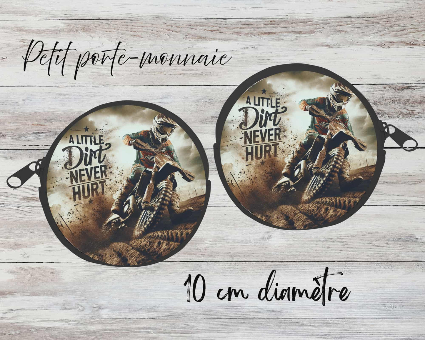 ✨ Petit porte-monnaie sublimé – motocross