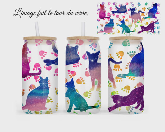 🥤 Verre givré sublimé – chats