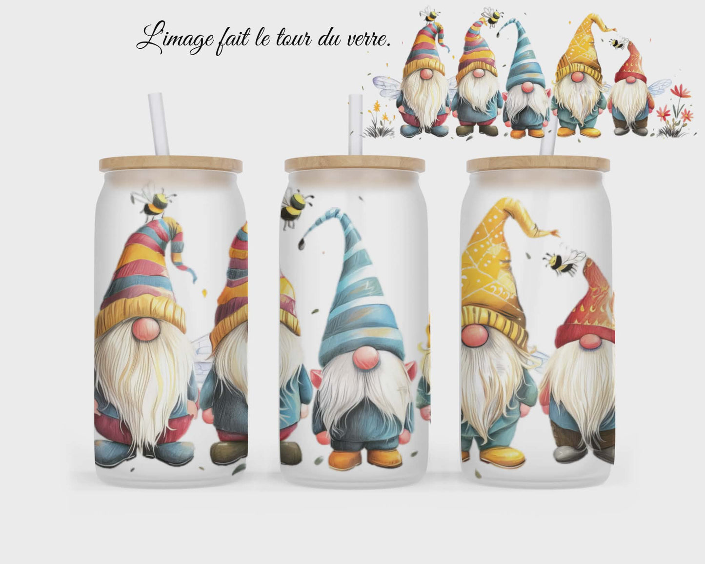 🥤 Verre givré sublimé – gnome v.2