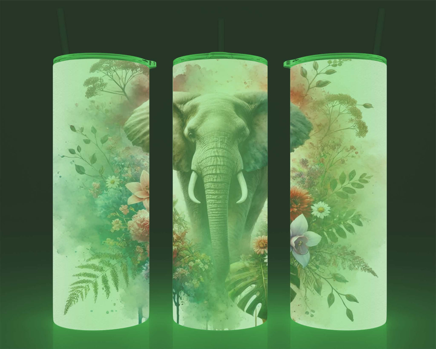 Verre isotherme -  (allume dans le noir) éléphant